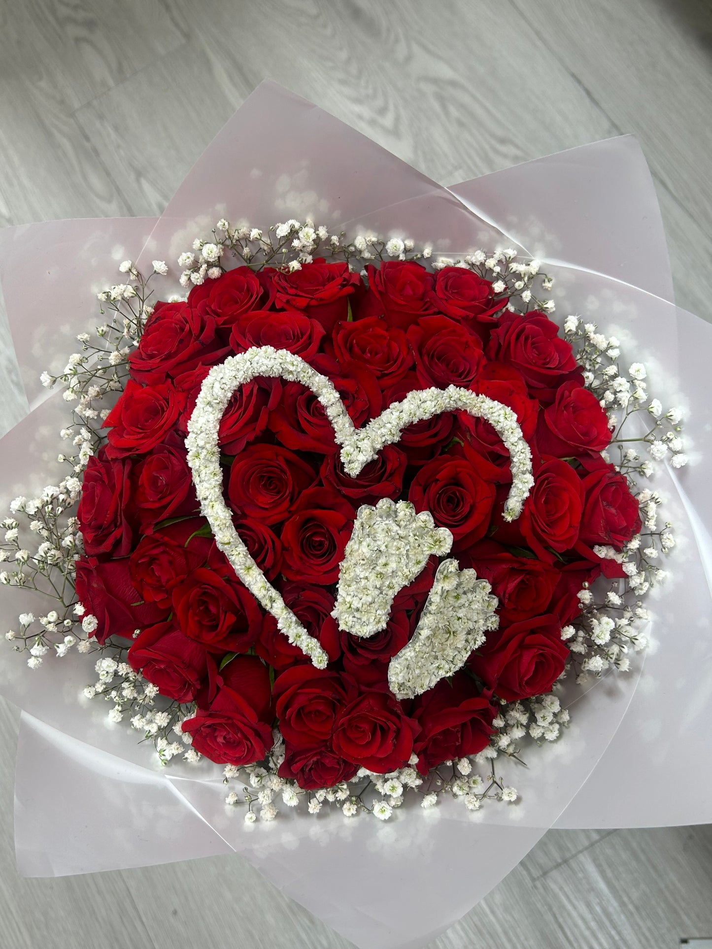 Heart and Baby Feet Bouquet