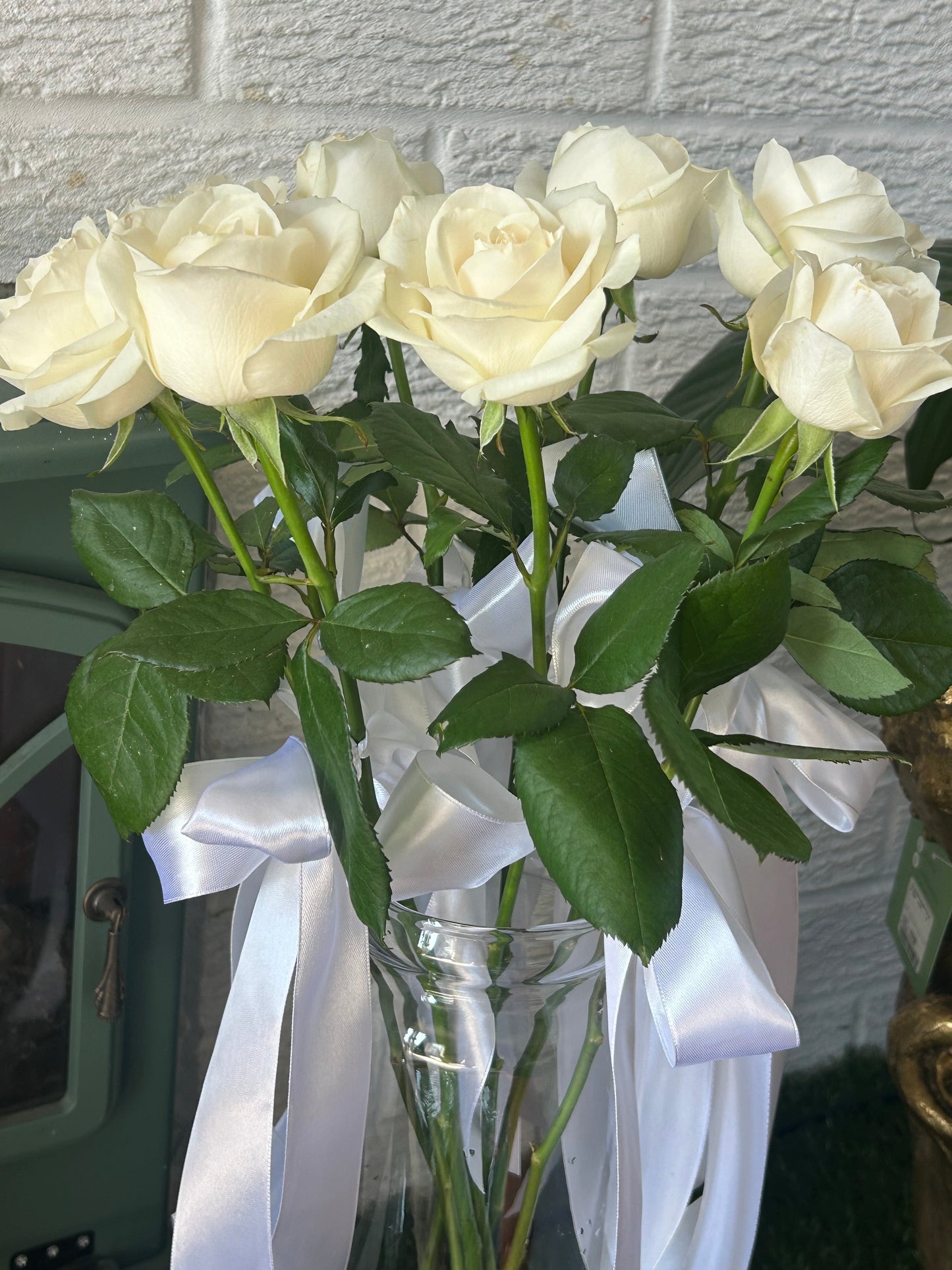Singular Rose With Bows For Bridesmaids